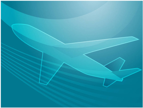 航空旅行飛機插圖