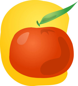 Tangerine夜店的水果插畫