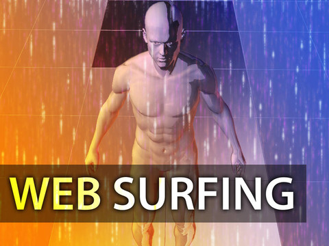 網(wǎng)上沖浪的插圖