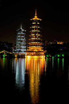 Pagodas；桂林；中國(guó)