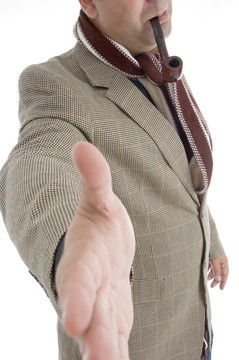 男子提供握手