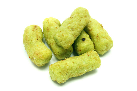 綠色的豌豆小吃