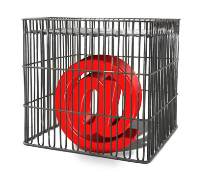 在被困在籠子里的標(biāo)志