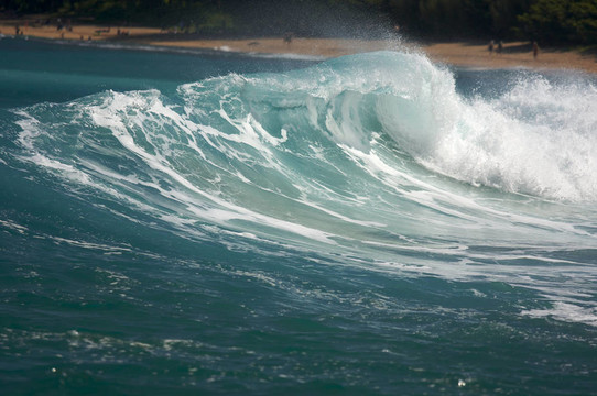 戲劇性的Shorebreak Wave