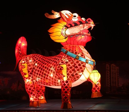 元宵節(jié)新春燈會(huì) 瑞獸麒麟 燈籠