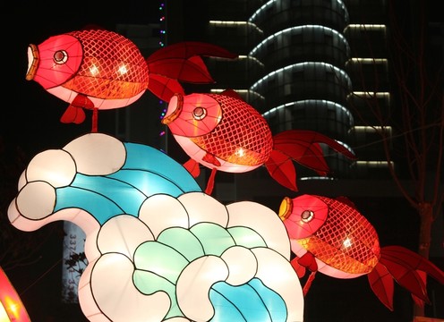 金魚 浪花  海闊憑魚躍
