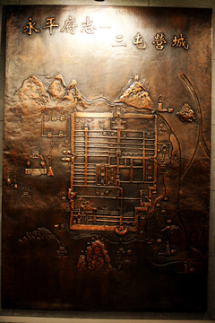 城區(qū)圖 鳥瞰圖 古代地式圖