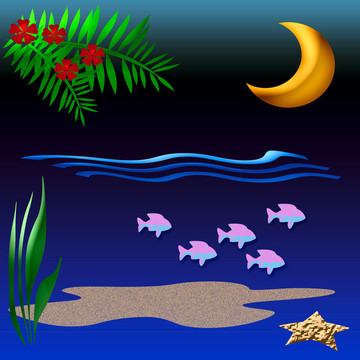 海灘上的剪貼簿頁面
