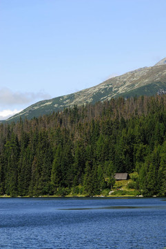Tatry在早晨的景象