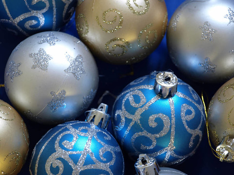 圣誕裝飾品藍(lán)色