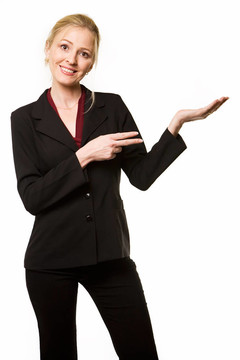 女人指著和抱