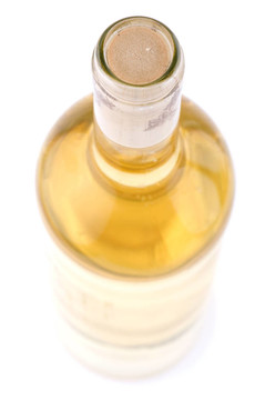 白葡萄酒瓶特寫