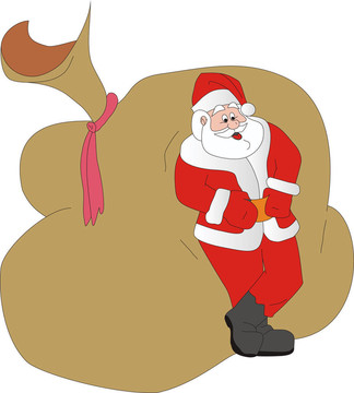 Santa Klaus有一個休息