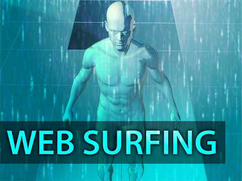 網(wǎng)上沖浪的插圖