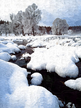積雪小河霧淞未分層