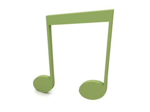 三維綠色音符