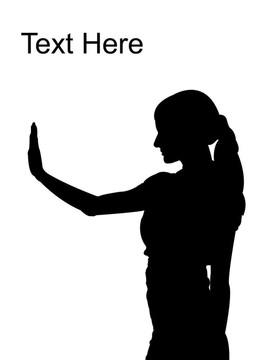 擺掌姿勢(shì)的女人