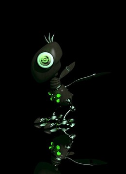 黑暗中的機(jī)器人鳥(niǎo)