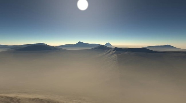 沙漠天空和沙灘