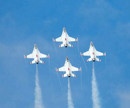 F-16戰(zhàn)斗機(jī)的飛行表演隊(duì)雷鳥(niǎo)