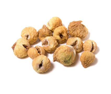 白色背景干燥棗