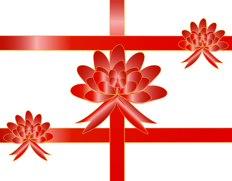 帶三帶的大紅色蝴蝶結(jié)