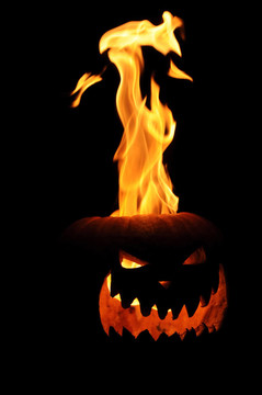 燃燒的Jack O Lantern