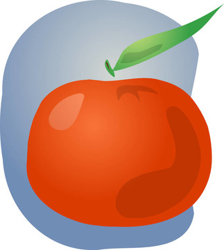 Tangerine夜店的水果插畫