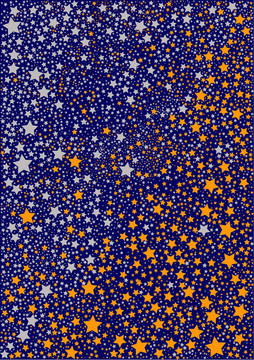 金色和銀色的星星