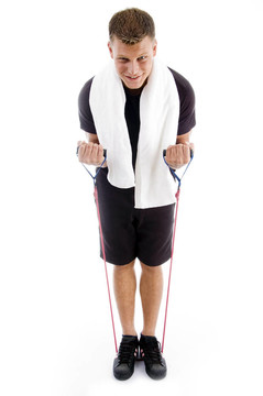 男子做運(yùn)動(dòng)，身體健康