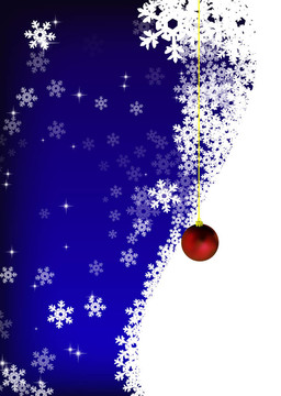藍(lán)天背景下的星星和雪花
