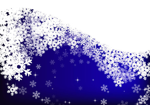 藍(lán)天背景下的星星和雪花