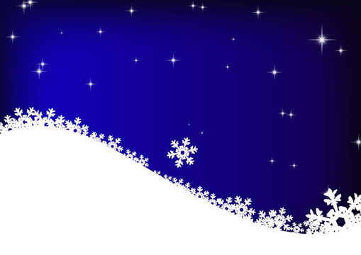 藍(lán)天背景下的星星和雪花
