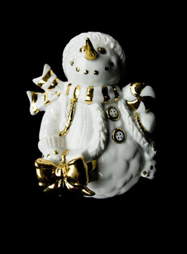 鍍金的Ceramic Snowman