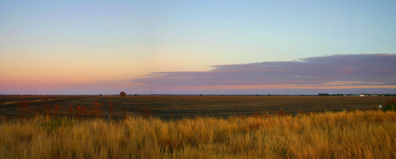 內(nèi)地的農(nóng)場的日出