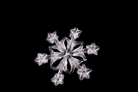 白色雪花特寫