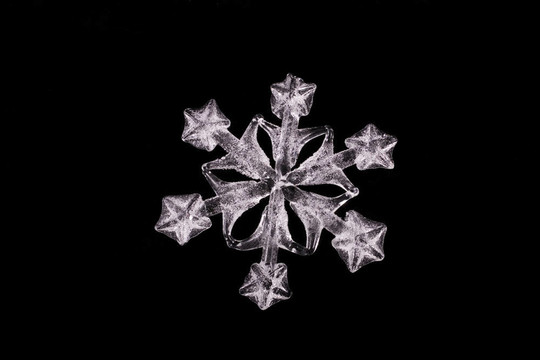 白色雪花特寫