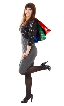 購(gòu)物.漂亮的女孩包。