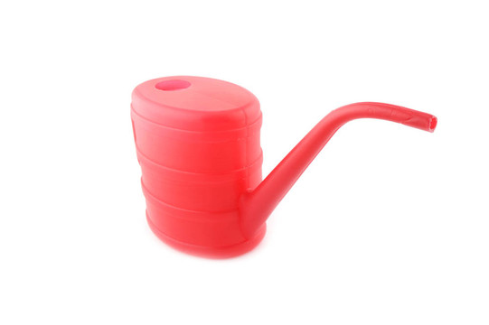 紅色的噴壺特寫(xiě)