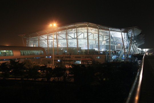 重慶機場夜景 航站樓
