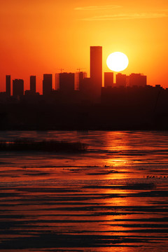 城市天際線 夕陽(yáng)