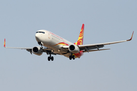 海南航空航班降落 飛機(jī)