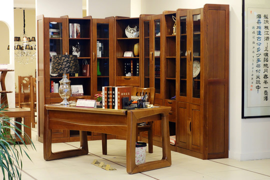 實(shí)木書房家具