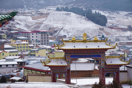 雪后朗木寺