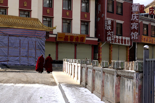 雪后的朗木寺小鎮(zhèn)