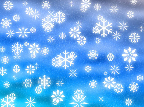 天空中的雪花