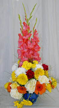 Rose Gladiolus和什Flower Bouquet ikebana