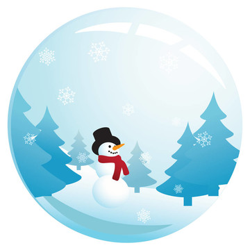 玻璃球中的雪人