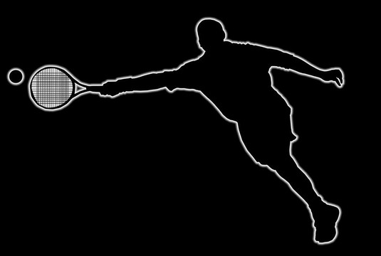 發(fā)光的網(wǎng)球選手