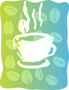 咖啡插圖杯